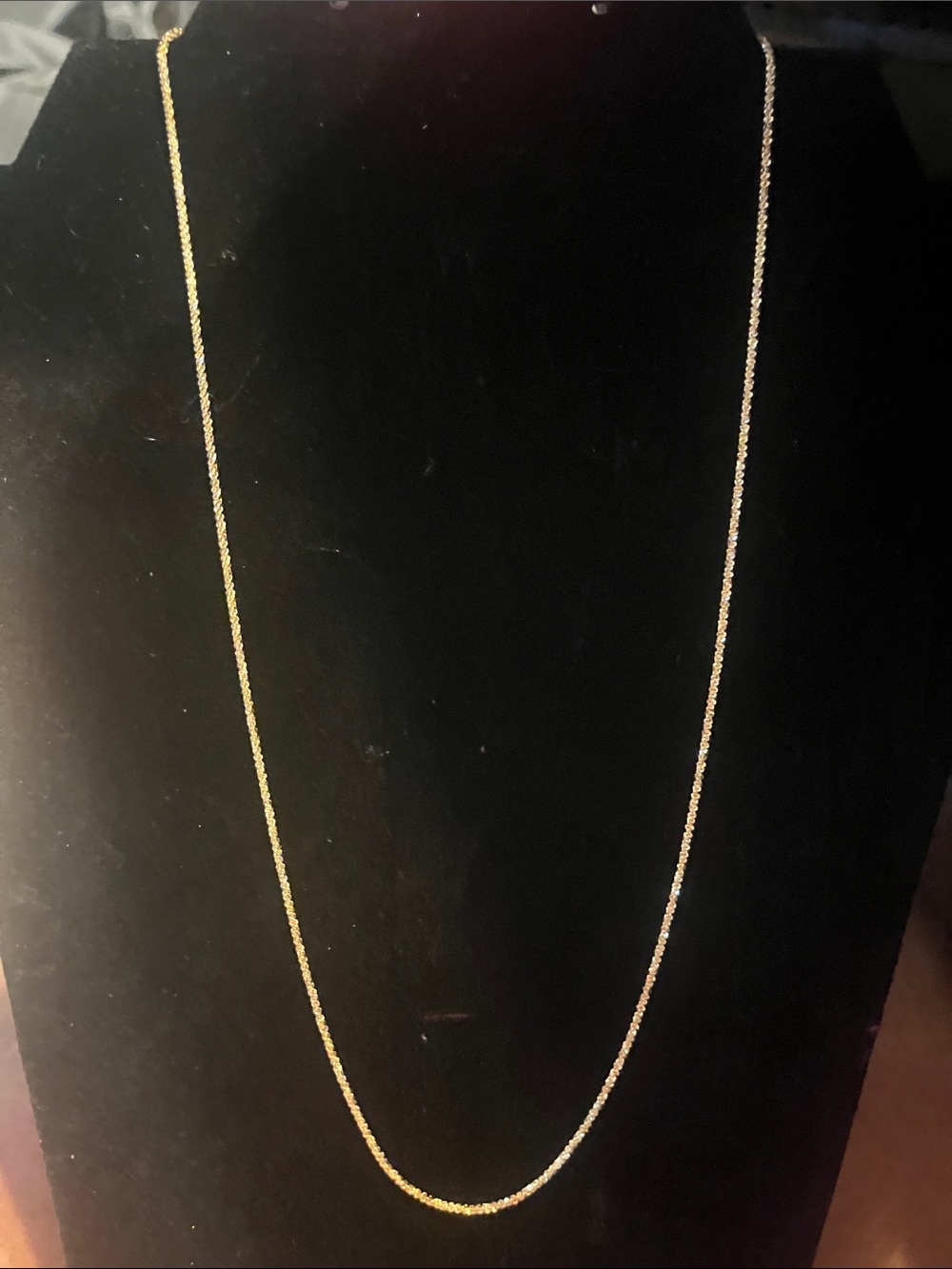 18 inch 925 Sterling silver Gold over twisted rock  Chain Necklace